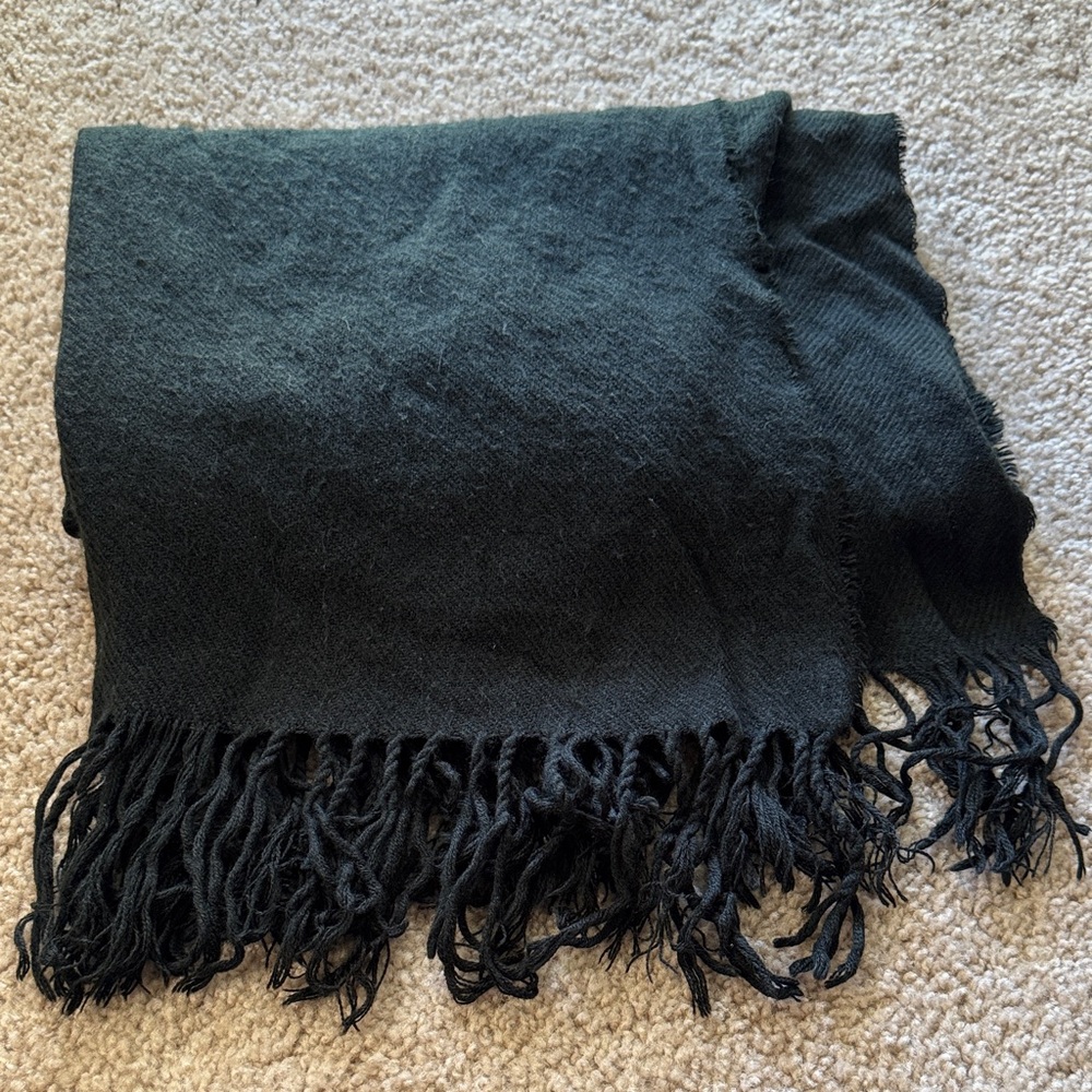 Black Fringe Scarf